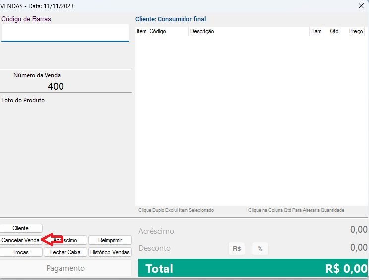 Cancelar venda 1 Os melhores sistemas para loja. Melhor custo benefício do mercado!