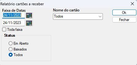 Relatorio de cartoes a receber 1 Os melhores sistemas para loja. Melhor custo benefício do mercado!