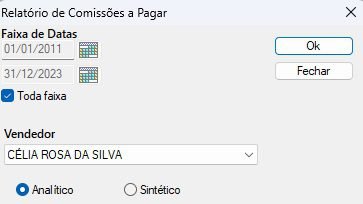 Relatorio de comissoes a pagar 1 Os melhores sistemas para loja. Melhor custo benefício do mercado!