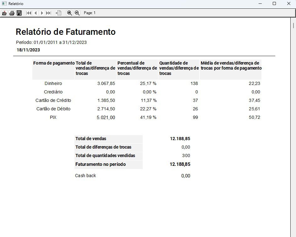 Relatorio de faturamento 2 1 Os melhores sistemas para loja. Melhor custo benefício do mercado!